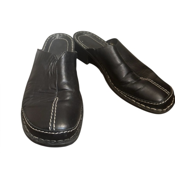 JOSEF SEIBEL Leather Slip On Clogs Mules
Comfort Shoes Women’s BLK SZ 41 US 9.5 - Picture 7 of 14